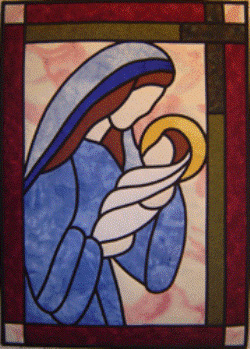 Stained Glass  - Madonna & Child  - Designs by Edna