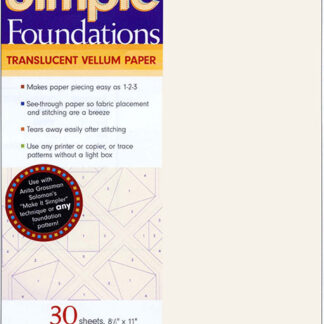 Simple Foundations Paper - Translucent Vellum Paper - 30 Sheets