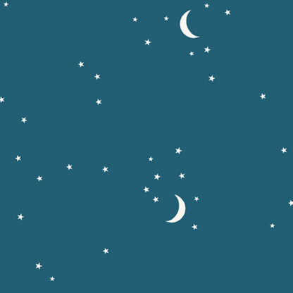 Moon and Stars - 9708 - T - Teal - Andover