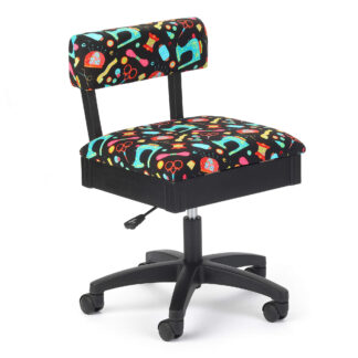 Sewing Chair - Hydraulic - Black Notions - Arrow