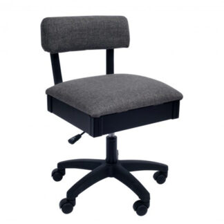 Sewing Chair - Model H8123 - Hydraulic - Charcoal - Arrow