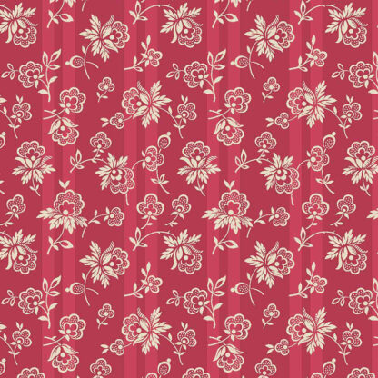 English Diary  - 7249  - R  - Red  - Floral  - Renee Nanneman fo