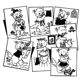 Iron-On Transfers - 3875 - Miss Kitty Kat - Aunt Martha's for Co