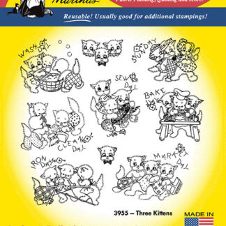 Iron-On Transfers - 3955 - Three Kittens - Aunt Martha's for Col