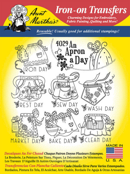 Iron-On Transfers - 4029 - An Apron a Day - Aunt Martha's for Co