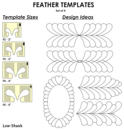 Template - Westalee - Feather Template Set - Low Shank - Domesti