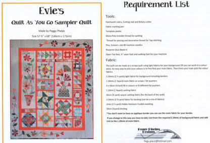 Evie's Quilt As You Go Sampler  - Peggy Phelps