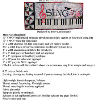 Sing Pattern  - My Sewing Room