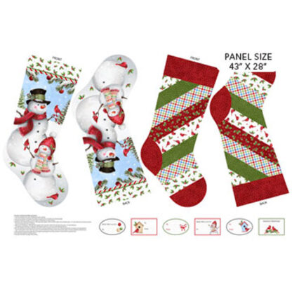 Winter Welcome Stocking Panel - D24101- 010 - EML Studio