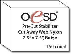 Stabilizer - OESD - Cut Away Web Nylon - 7 1/2 x 7 1/2 - Beige -