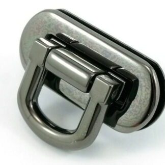 Oval Flip Lock - Gunmetal - Emmaline Bags