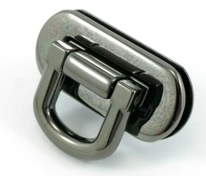 Oval Flip Lock - Gunmetal - Emmaline Bags