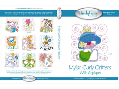 Mylar Embroidery - CD - Mylar Curly Critters - Purely Gates Embr