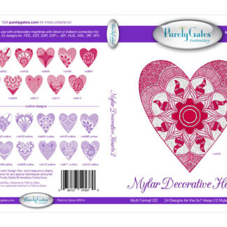 Mylar Embroidery - CD - Mylar Decorative Hearts 2 - Purely Gates