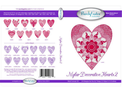 Mylar Embroidery - CD - Mylar Decorative Hearts 2 - Purely Gates