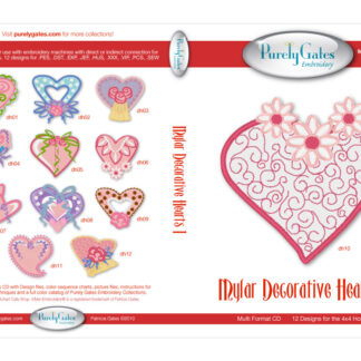 Mylar Embroidery - CD - Mylar Decorative Hearts - Purely Gates E