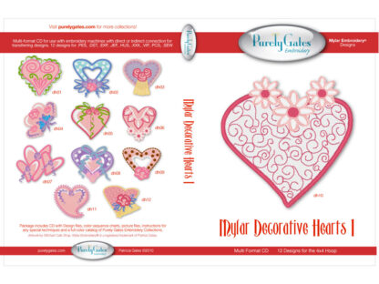 Mylar Embroidery - CD - Mylar Decorative Hearts - Purely Gates E