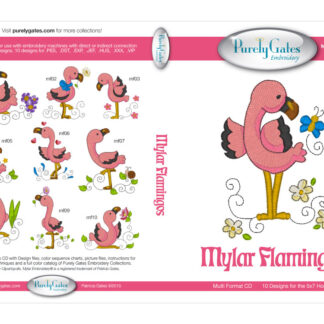 Mylar Embroidery - CD - Mylar Flamingos - Purely Gates