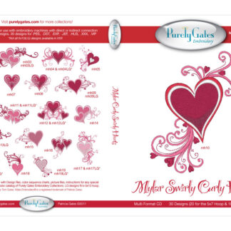 Mylar Embroidery - CD - Mylar Swirly Curly Hearts - Purely Gates
