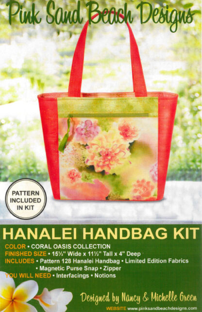 Hanalei Handbag Kit - Coral Oasis - Pink Sand Beach Designs