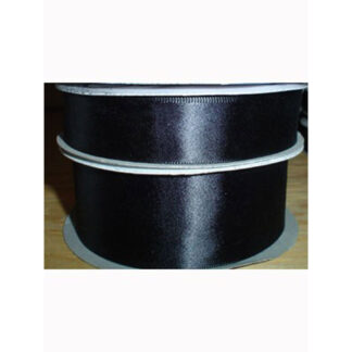 Ribbon - Double Faced Satin - 6mm wide - Black - By Mtr