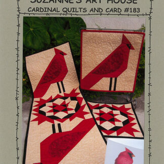 Pattern - #183 - Cardinal Quilts and Card - Quilt Pattern - Suza