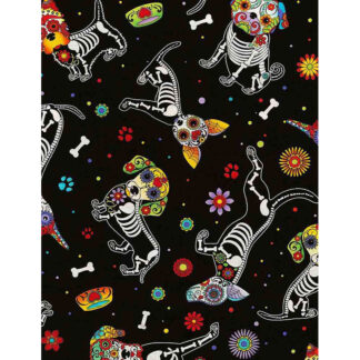 Day of the Dead Pets - 004640 - BLK - Timeless Treasures