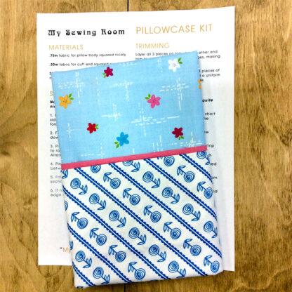 Pillow Case Kit - Mini Flowers on Blue