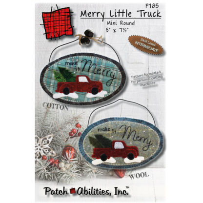 Patch Abilities - Pattern - P185 - Merry Christmas Little Truck Mini Round