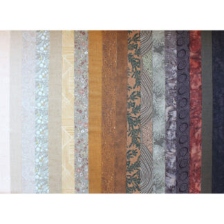 Fabric Bundle - Fabric Strips - Brown - Collage Quilter - 18 Pack - 1/8 Yard