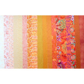 Fabric Bundle - Fabric Strips - Orange - Collage Quilter - 18 Pack - 1/8 Yard