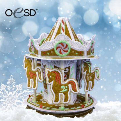 OESD - Embroidery Design - Gingerbread Village - Freestanding Carousel - Image 2