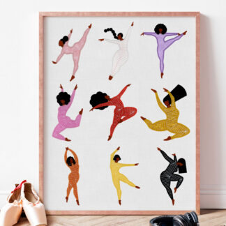 OESD - Embroidery Design - Leaping Ladies by Rashida Coleman Hale