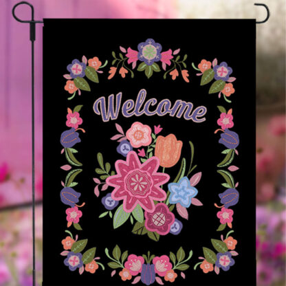 OESD - Embroidery Design - Spring Garden Flag