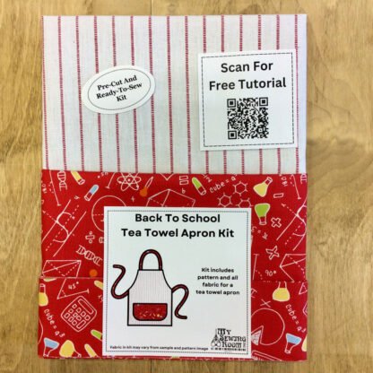 Back to School Tea Towel Apron Kit - Red