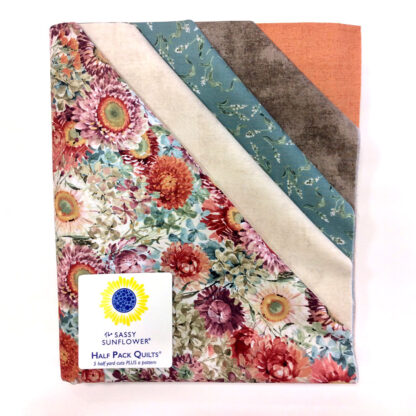 Quilt Kit -  Half Pack Quilts - Warm Florals - 5 half yard cuts 100% cotton