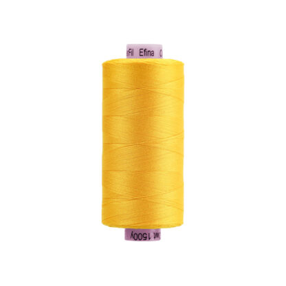 WonderFil - Efina - 1371m (1500y) - EF-034 - Sun Yellow - 60wt/2Ply Gassed Egyptian Cotton