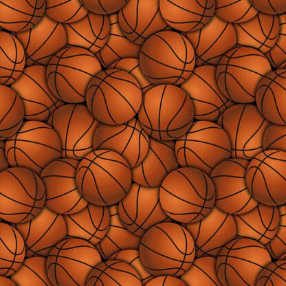 100% Cotton - Basketball Packed Basketball - CD3019-ORA - Orange - Timeless Treasures