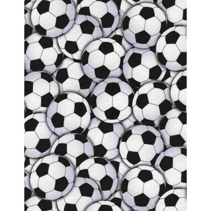 100% Cotton - Goal Packed Soccer Balls - CD4820-WHT - White - Timeless Treasures