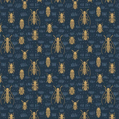 100% Cotton - Coyote Hill - COH28904 - Beetle Parade Moon - Katie O Shea