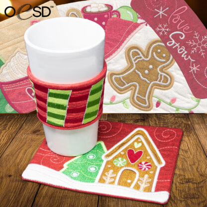 OESD - Embroidery Design - Warm & Cozy Mug Rugs - Image 3