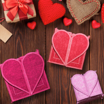 OESD - Embroidery Design - Freestanding Heart Gift Boxes