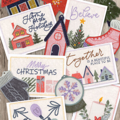 OESD - Embroidery Design - Home for the Holidays- Cards and Ornaments