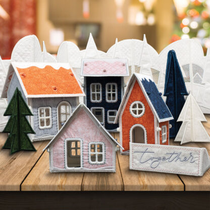 OESD - Embroidery Design - Home for the Holidays- Freestanding Houses