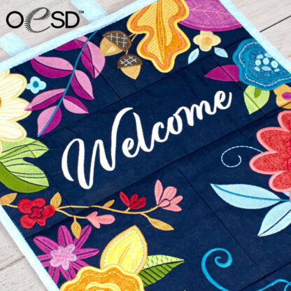 OESD - Embroidery Design - Autumn Welcome Garden Flag - Image 2