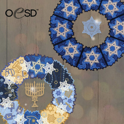 OESD - Embroidery Design - Freestanding Hanukkah Wreaths - Image 3