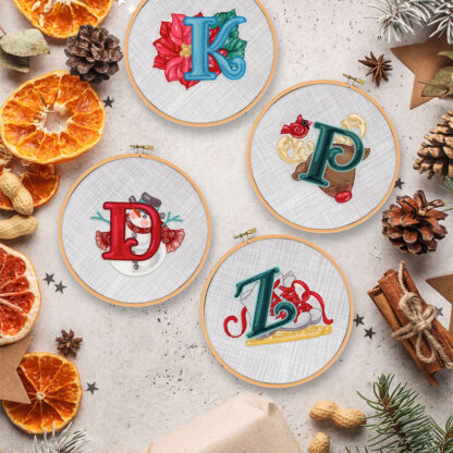 OESD - Embroidery Design - Holiday Monograms by Krista Hamrick