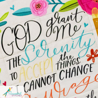 OESD - Embroidery Design - Serenity Prayer by Cynthia Frenette - Image 4