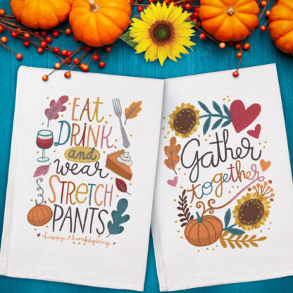 OESD - Embroidery Design - Thanksgiving Recipe Towels by Cynthia Frenette