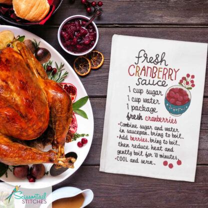 OESD - Embroidery Design - Thanksgiving Recipe Towels by Cynthia Frenette - Image 2